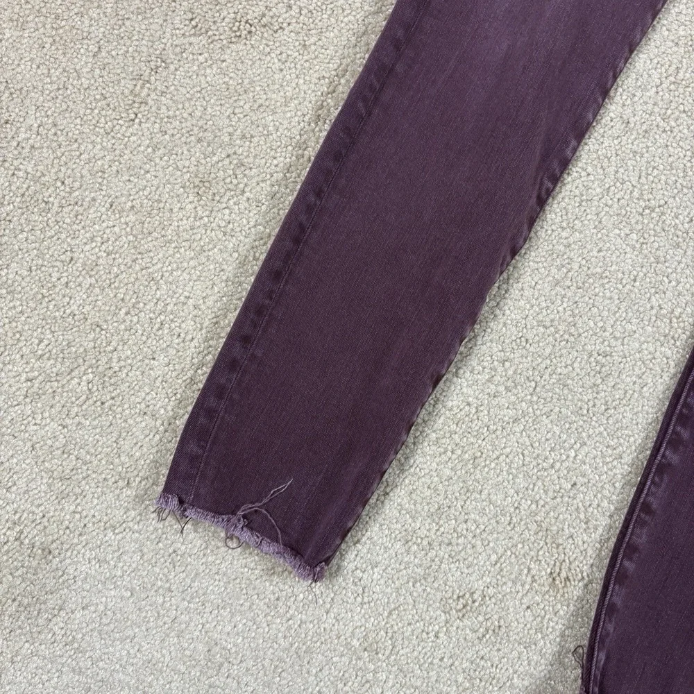 Abercrombie Fitch Harper Super Skinny Jeans Womens 28 6r Purple Mid Rise Stretch